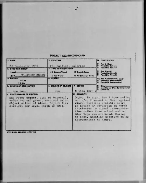 First page of 1956.09 - 7071127 - Ft. Collins, Colorado