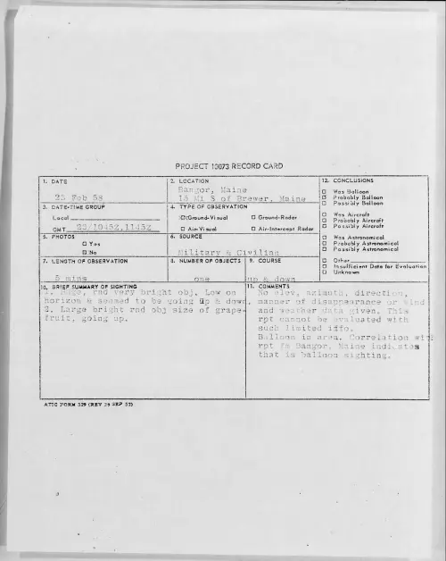 First page of 1958.02 - 6961488 - Bangor, Maine