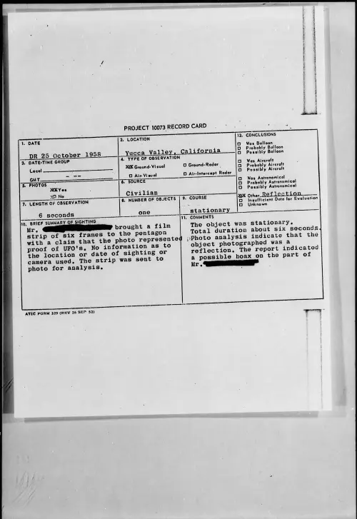First page of 1958.10 - 7201279 - Yucca Valley, California
