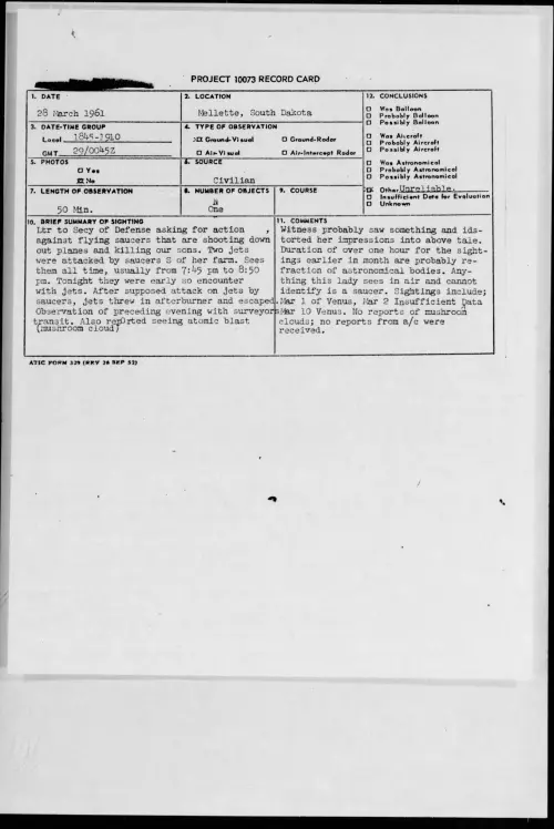 First page of 1961.03 - 8673999 - Mellette, South Dakota