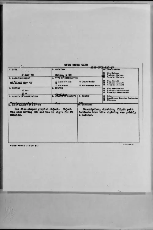 First page of 1958.01 - 6783366 - Selma, NC