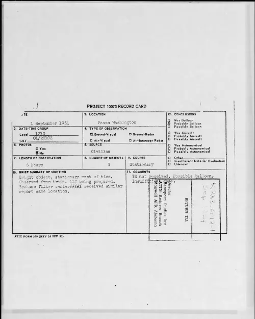 First page of 1954.09 - 8726499 - Pasco Washinton