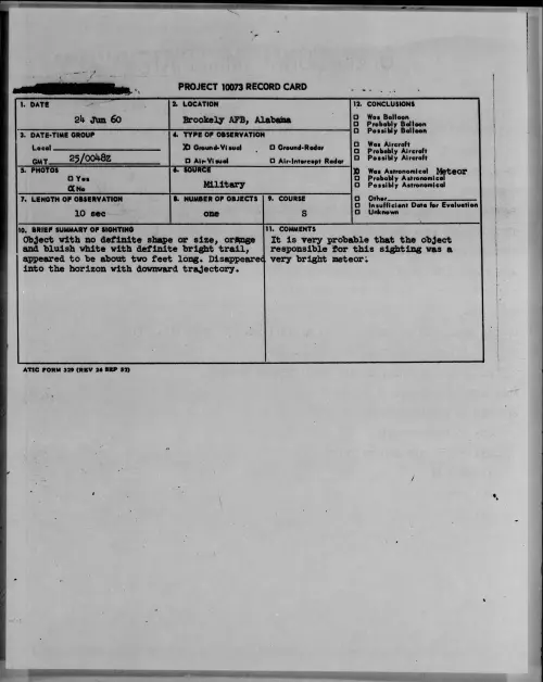 First page of 1960.06 - 7813773 - Brookely AFB, Alabama