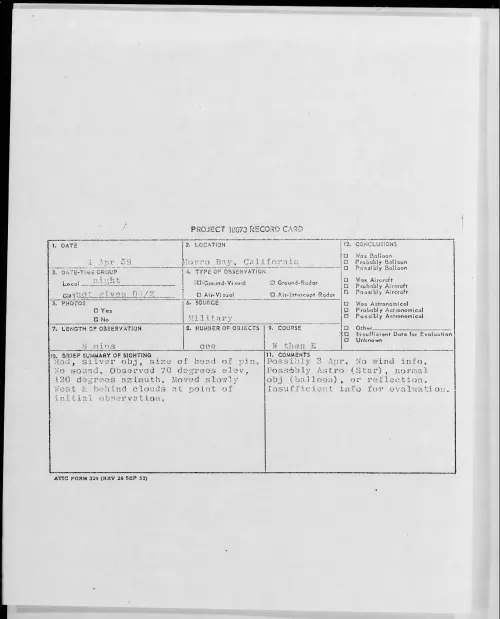 First page of 1958.04 - 6966277 - Morro Bay, California