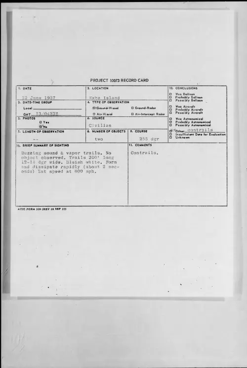 First page of 1957.06 - 6958923 - Wake Island