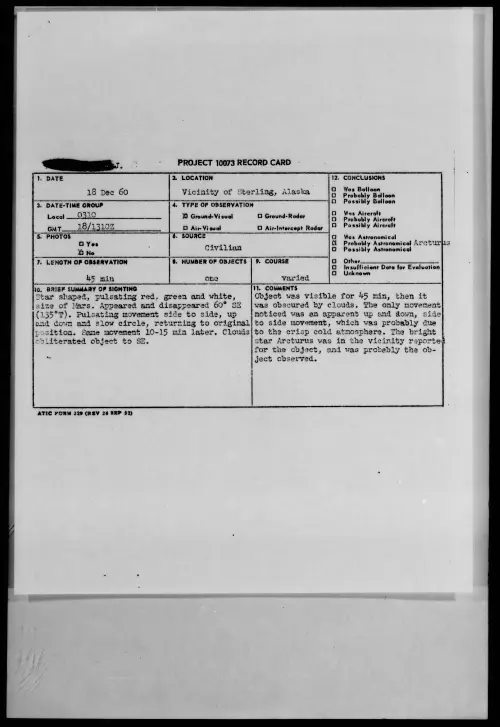 First page of 1960.12 - 8610691 - Vicinity of Sterling, Alaska
