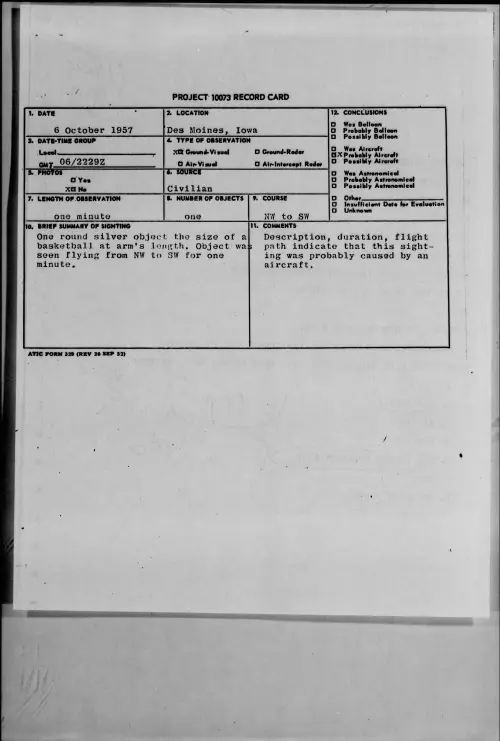 First page of 1957.10 - 6970963 - Des Moines, Iowa