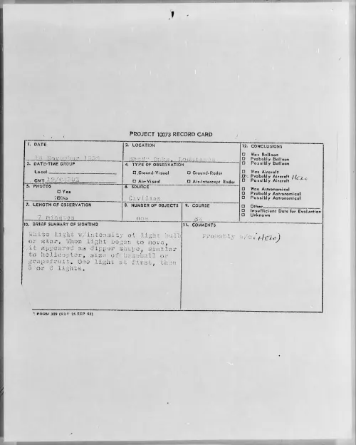 First page of 1958.11 - 7202595 - Shady Oaks, Louisiana