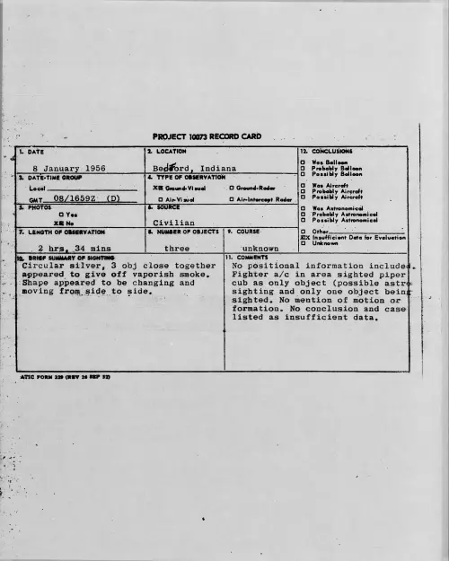 First page of 1956.01 - 7340240 - Bedford, Indiana