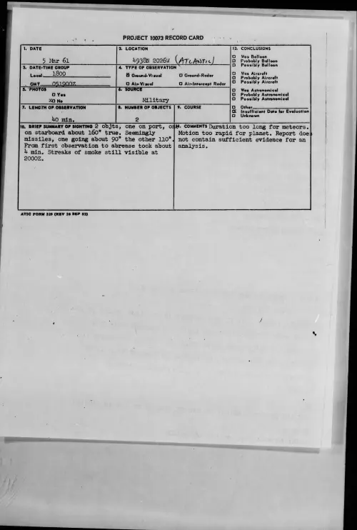 First page of 1961.03 - 8642818 - 4938N 2026W (ATLANTIC)