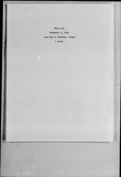 First page of 1956.09 - 7276791 - Coos Bay To Portland, Oregon (#4385)
