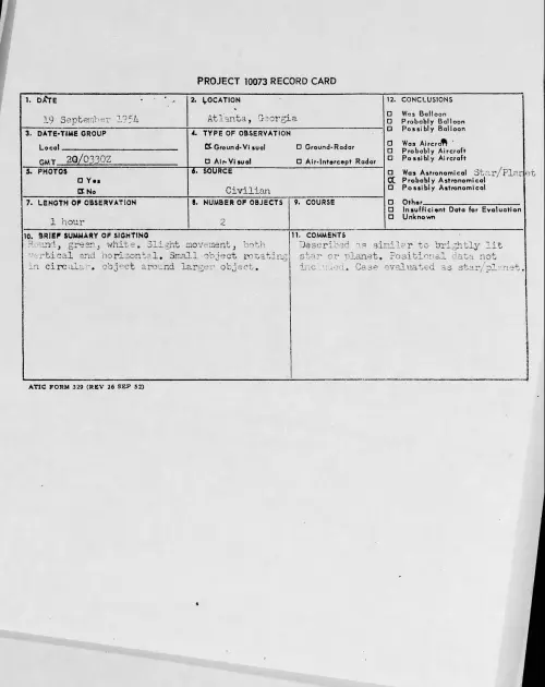 First page of 1954.09 - 8726837 - Atlanta, Georgia
