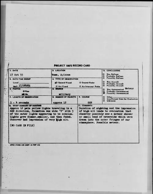 First page of 1955.10 - 7339675 - Yuma, Arizona