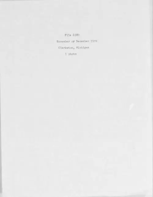 First page of 1959.11 - 6975620 - Clarkson, Michigan (#6580)