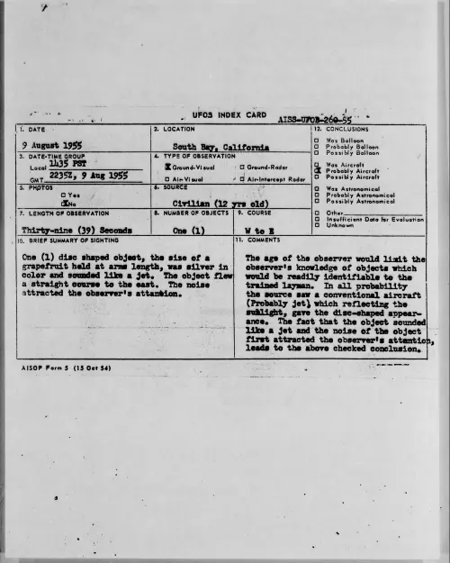 First page of 1955.08 - 6971534 - South Bay, California