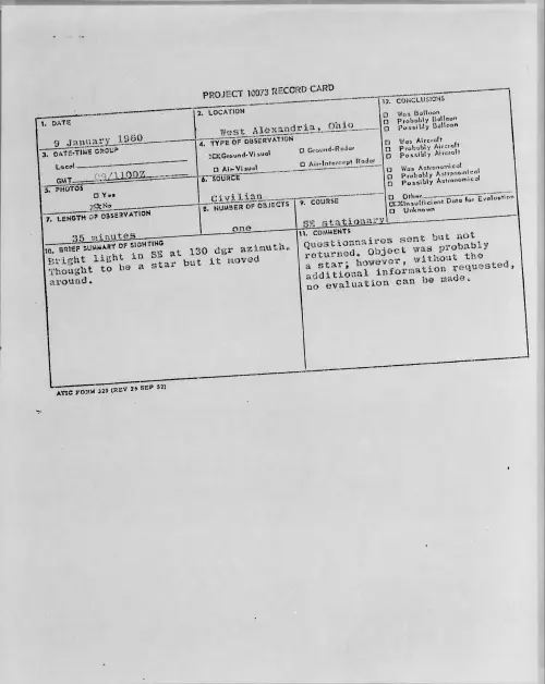 First page of 1960.01 - 6967913 - West Alexandria, Ohio