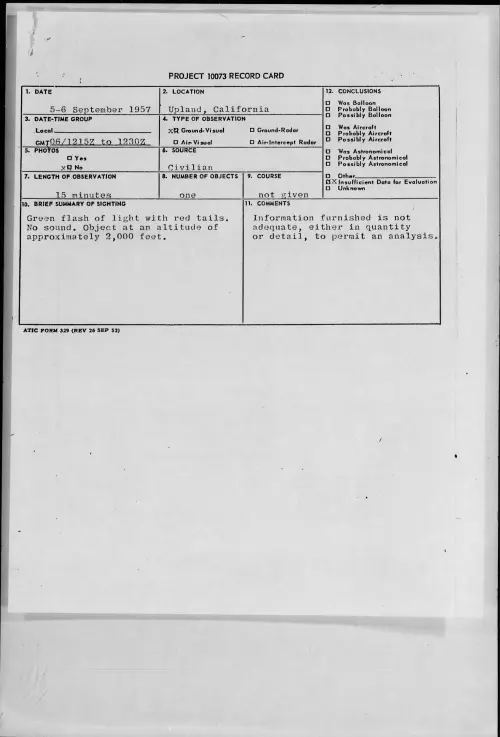 First page of 1957.09 - 7228530 - Upland, California