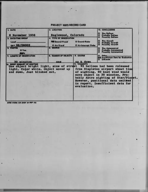 First page of 1956.11 - 7073220 - Englewood, Colorado