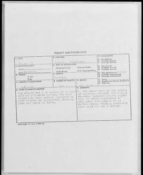 First page of 1958.04 - 6968990 - Seattle, Washington