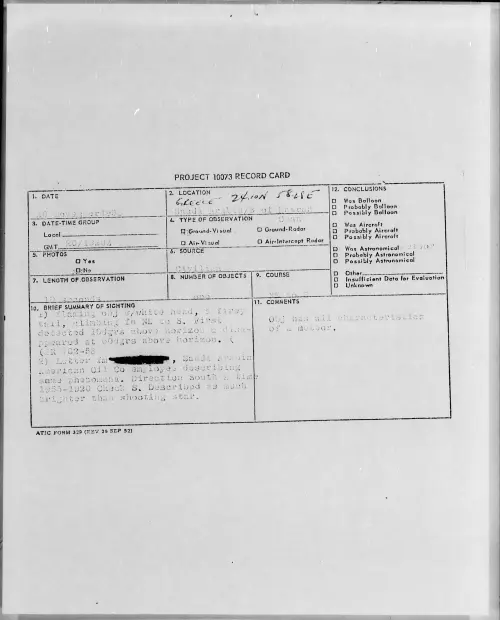 First page of 1958.11 - 7202726 - Greece 24.10 N 58.28 E