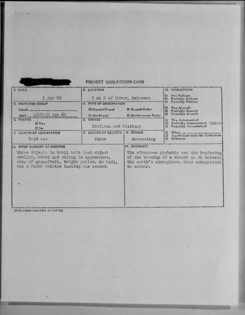 First page of 1960.04 - 7811780 - 7 Mi N Of Dover, Delaware
