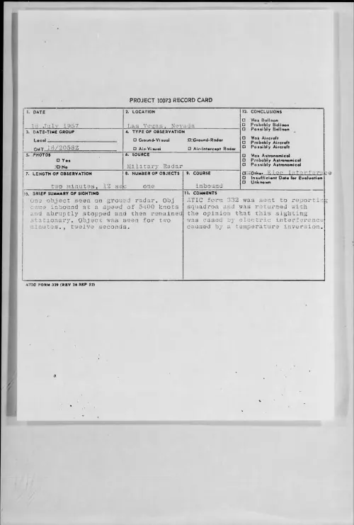 First page of 1957.07 - 6961742 - Las Vegas, Nevada