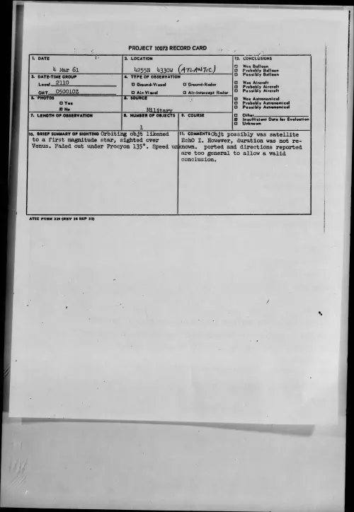First page of 1961.03 - 8642328 - 4255N 4330W (ATLANTIC)