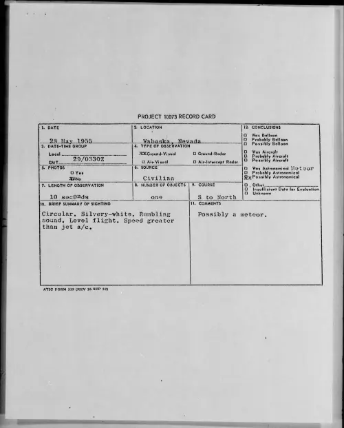 First page of 1955.05 - 6964048 - Wabuska, Nevada