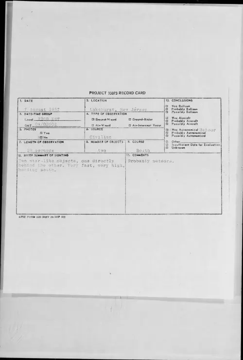 First page of 1957.08 - 6967073 - Lakehurst, New Jersey