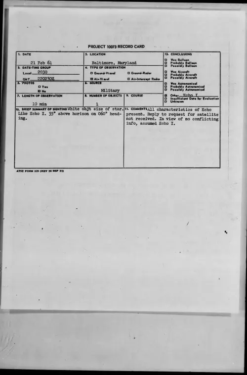 First page of 1961.02 - 8637871 - Baltimore, Maryland
