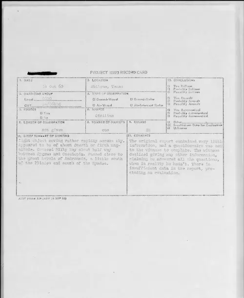 First page of 1960.10 - 8234402 - Abilene, Texas