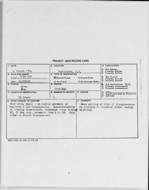 First page of 1954.08 - 8715476 - Washington, D.C
