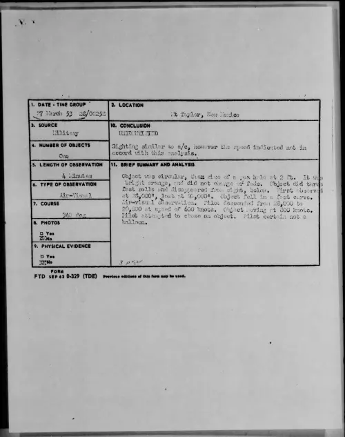 First page of 1953.03 - 6384453 - Mt Taylor, New Mexico