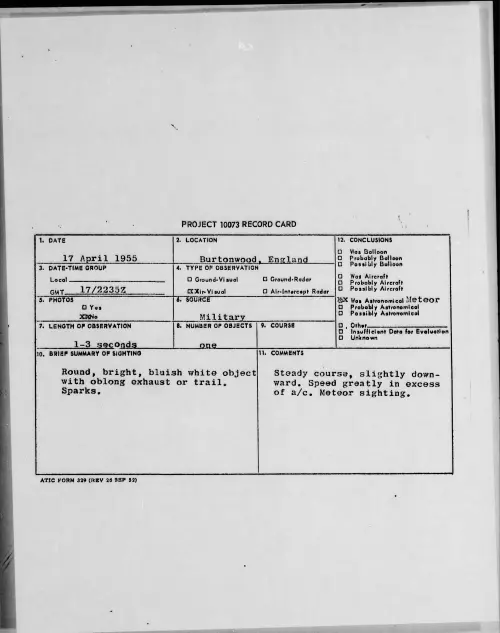 First page of 1955.04 - 6957613 - Burtonwood, England