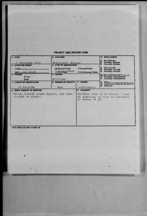 First page of 1957.11 - 7231984 - Steelrock, Oregon