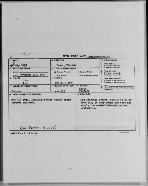 First page of 1955.07 - 6968807 - Tampa, Florida