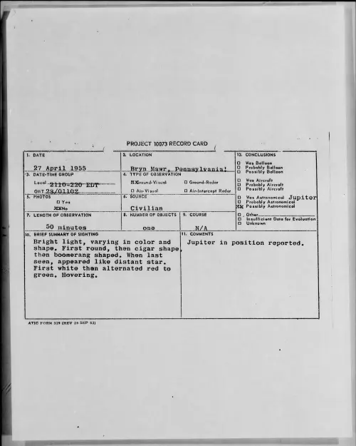 First page of 1955.04 - 6958763 - Bryn Mawr, Pennsylvania