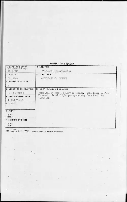 First page of 1954.11 - 6959315 - Townsend, Massachusetts