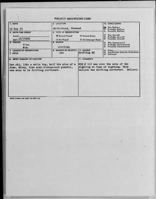 First page of 1955.09 - 7339339 - Middlebury, Vermont