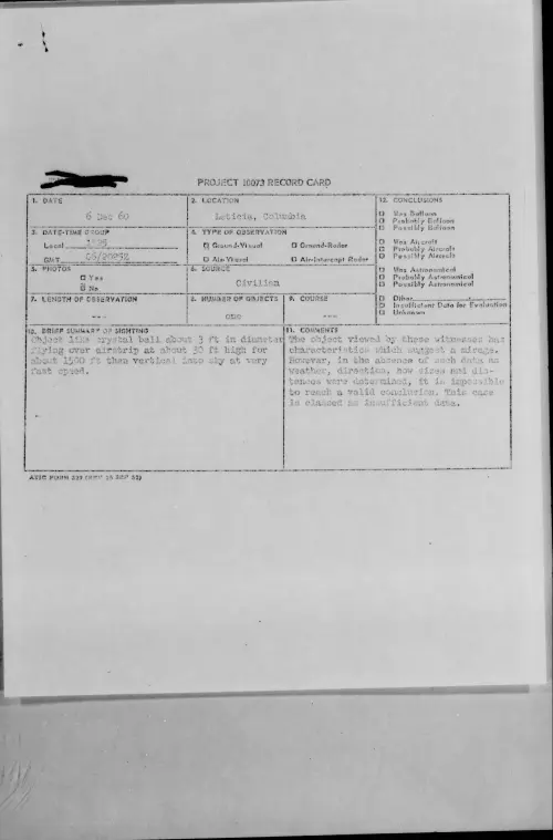 First page of 1960.12 - 8602737 - Leticia, Columbia