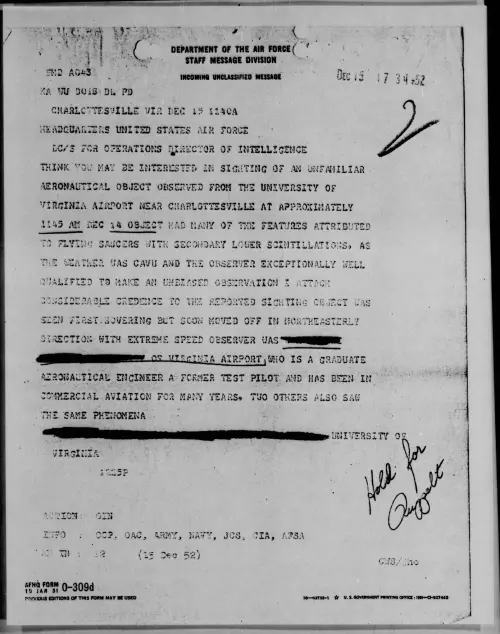 First page of 1952.12 - 9170400 - CHARLOTTESVILLE, VIRGINIA