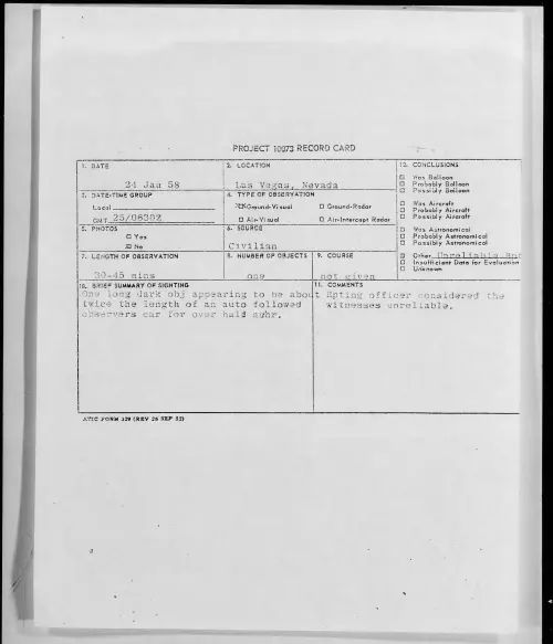 First page of 1958.01 - 6959290 - Las Vegas, Nevada