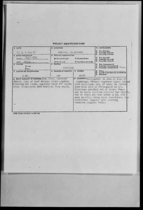 First page of 1961.01 - 8613224 - Oakland, California