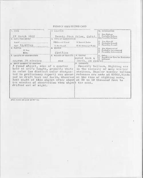 First page of 1955.03 - 6971227 - Twenty-Nine Palms, Calif