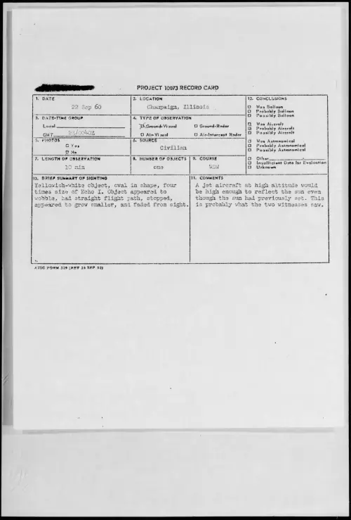 First page of 1960.09 - 8230470 - Champaign, Illinois
