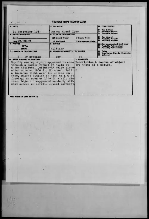 First page of 1957.09 - 6968705 - Panama Canal Zone