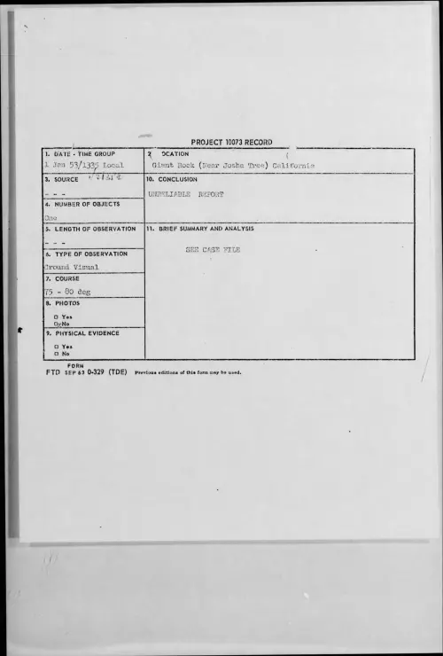 First page of 1953.01 - 9543077 - Giant Rock (Near Josha Tree) California