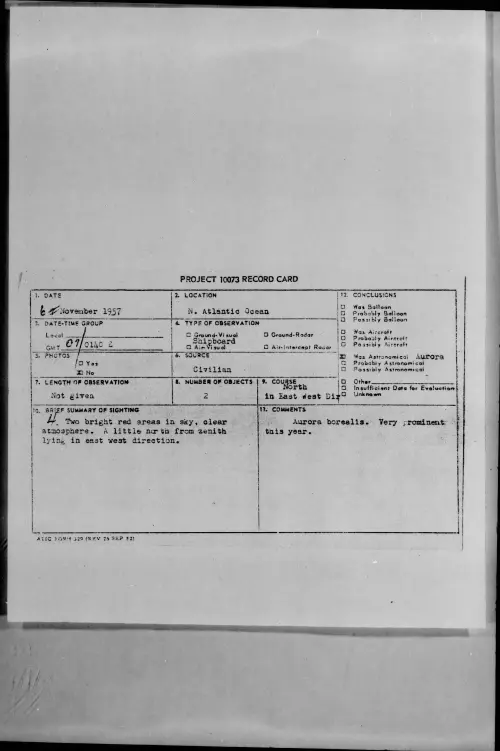 First page of 1957.11 - 7235002 - N. Atlantic Ocean