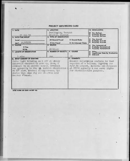 First page of 1959.09 - 6957743 - Burlington, Vermont