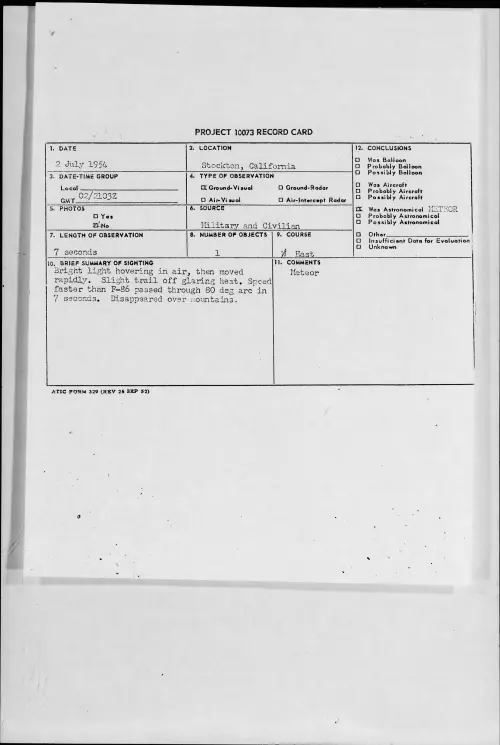First page of 1954.07 - 8714410 - Stockton, California